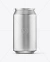 330ml Matte Metallic Drink Can Mockup