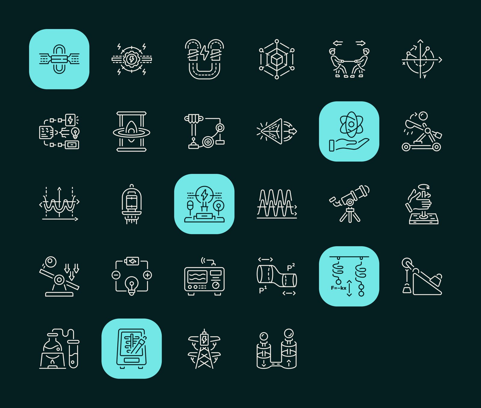 Physics Icon Art Set