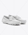 Pair of Suede Moccasins Mockup