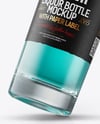 Tall Clear Glass Liquor Bottle Mockup