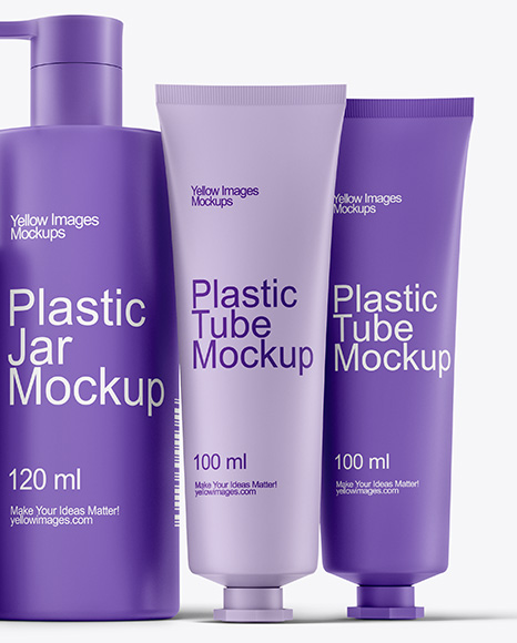 Bottles with Tubes Mockup