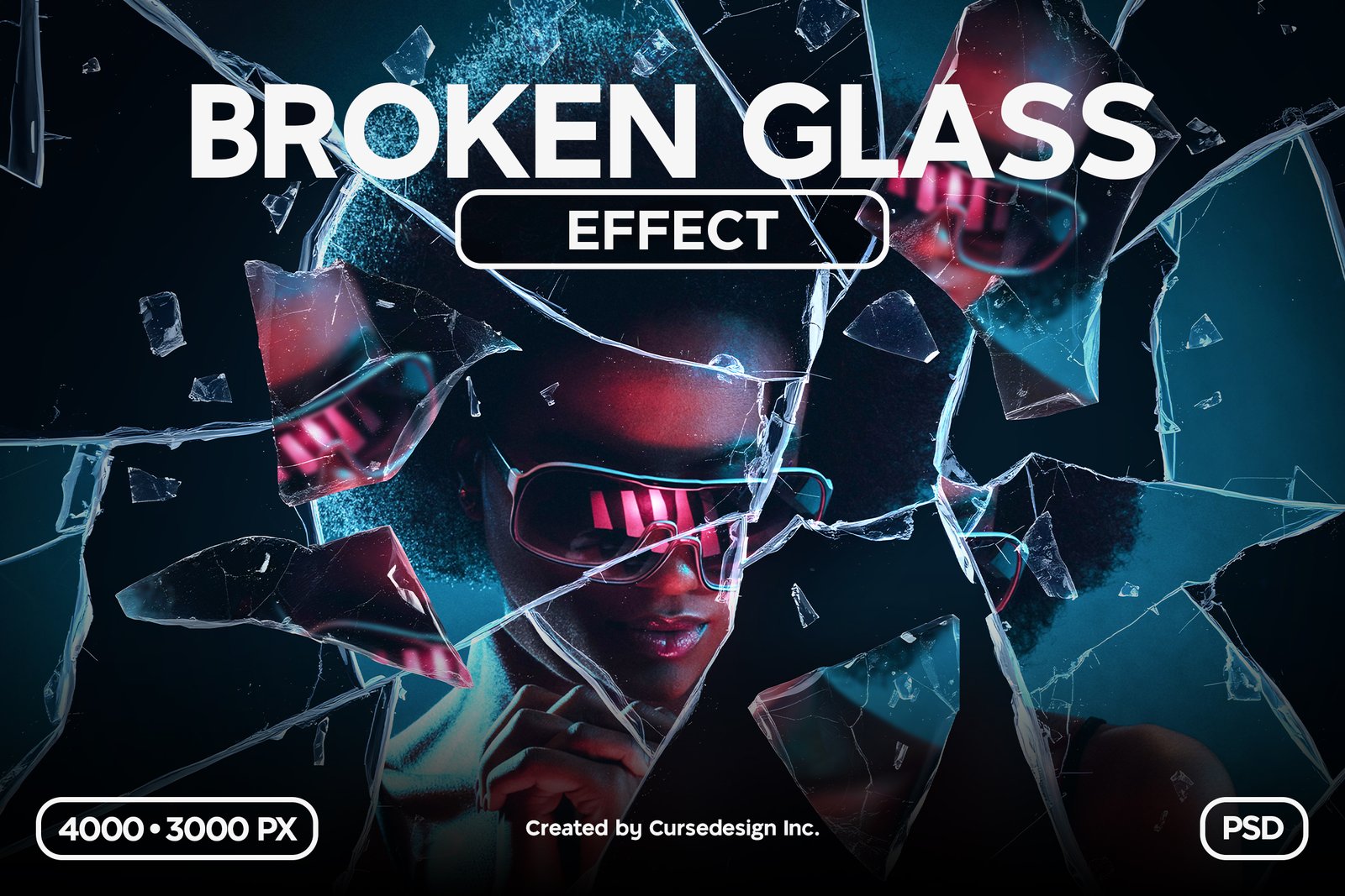 Broken Glass Photo Effect