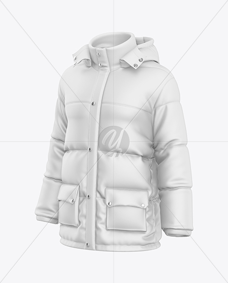 Men's Down Jacket Mockup - Half Side View
