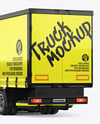 Semi Trailer Truck Mockup - Back Half Side View