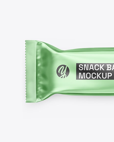 Matte Metallic Snack Package Mockup