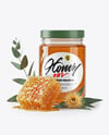 Jar with Eucalyptus Honey Mockup