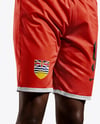 Black Man Wearing Full Basketball Kit Mockup
