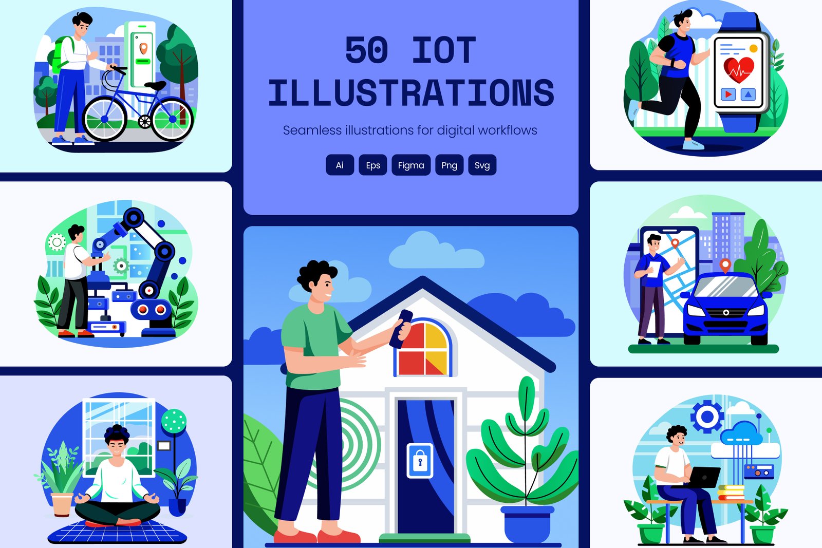 IOT Devices Illustration Set
