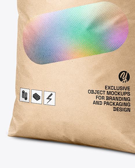 Kraft Paper Bag with Handle Mockup