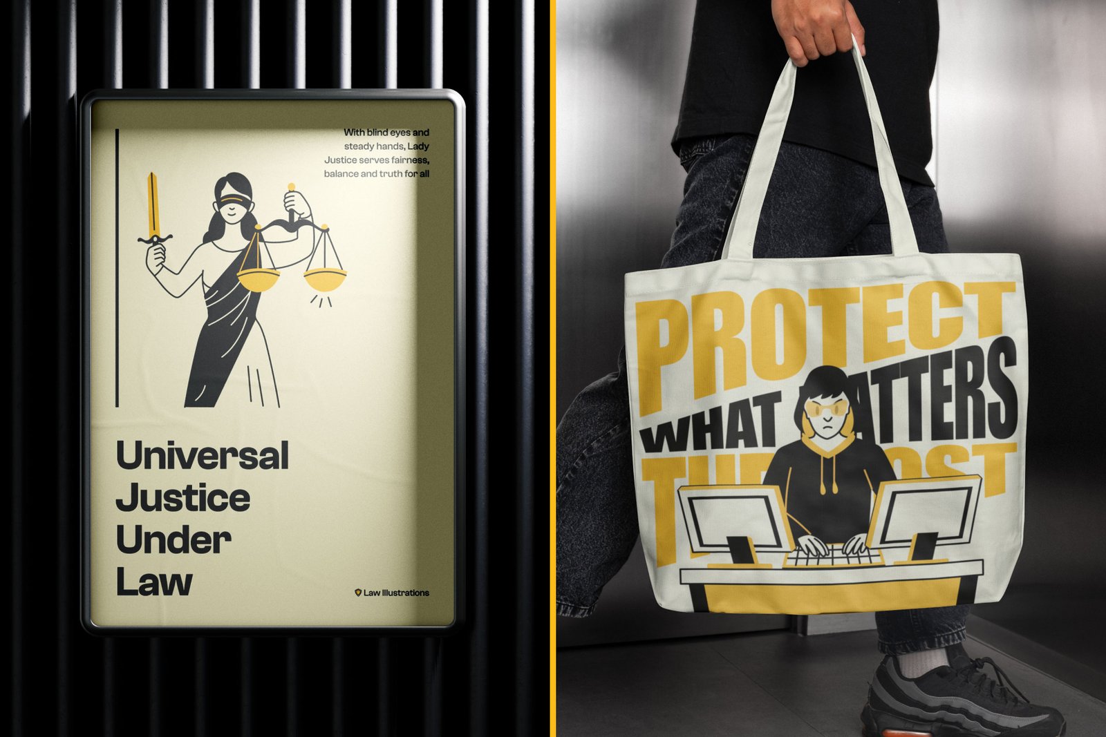 Law Drawing​​​ Illustration Set