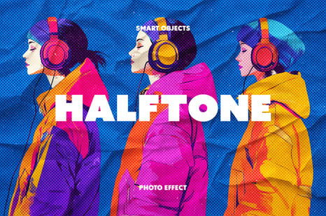 Halftone Crumpled Paper Effect - Add-Ons