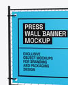 Press Wall Banner Mockup – Half Side View