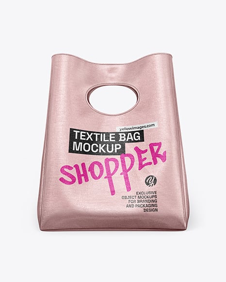 Metallized Shopping Bag Mockup - Fabric mockup
