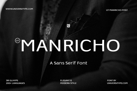 UT Manricho - A Luxury Sans Serif Font - Branding serif font