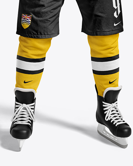 Ice Hockey Player with Stanley Cup Mockup