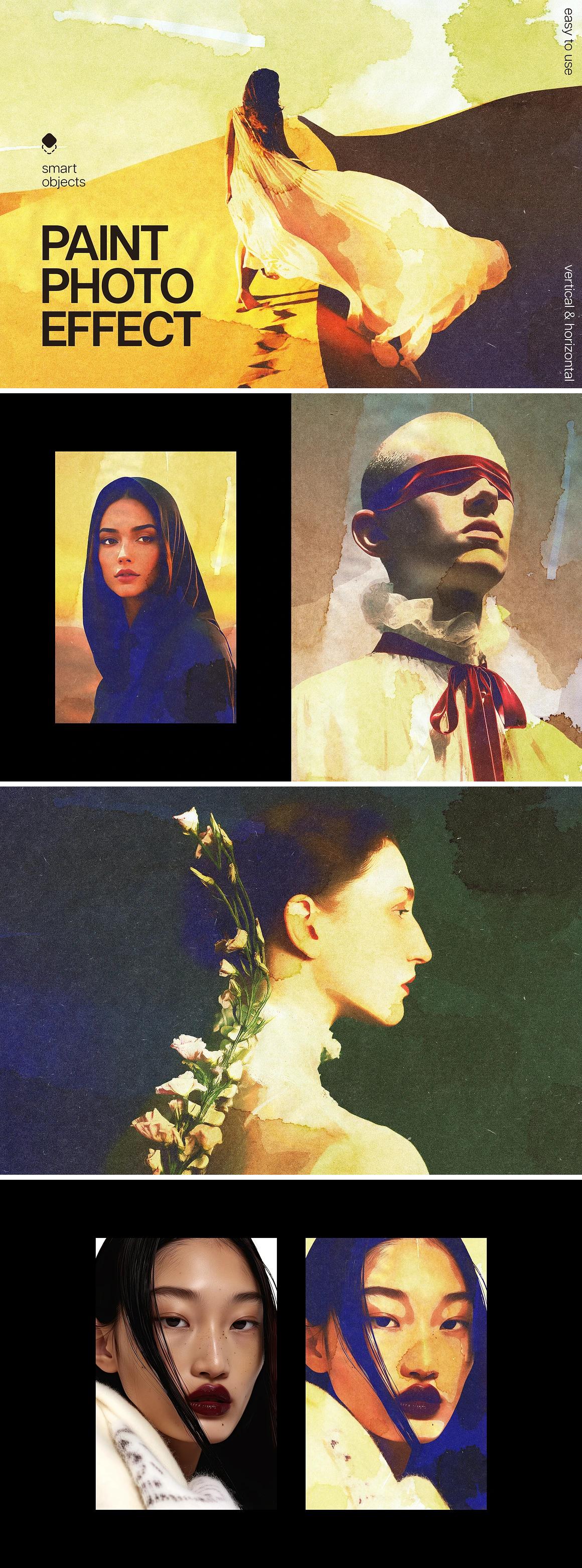 Watercolor Paint Photo Effect Bundle