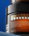 Two Amber Cosmetic Jars on the Glass Mockup