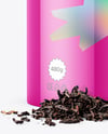 Glossy Paper Tube with Tea Mockup