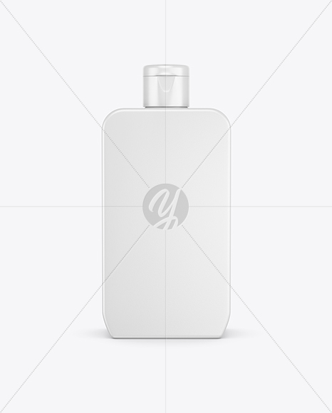 Square Cosmetic Bottle with Cap Mockup