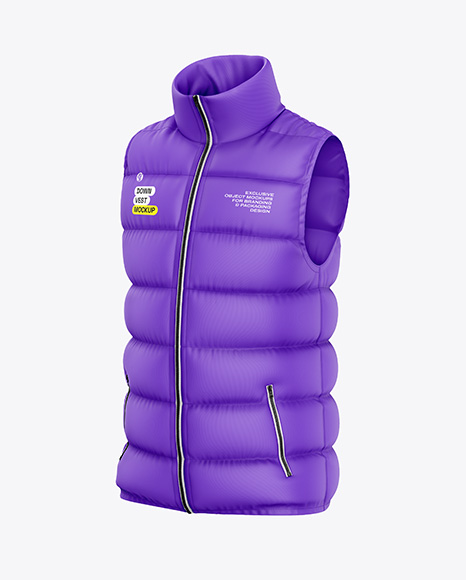 Down Vest Mockup - Black tracksuit mockup