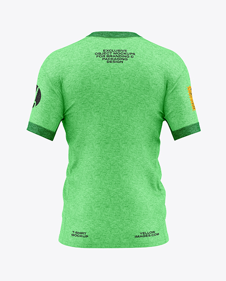 Heather T-Shirt Mockup - Back View