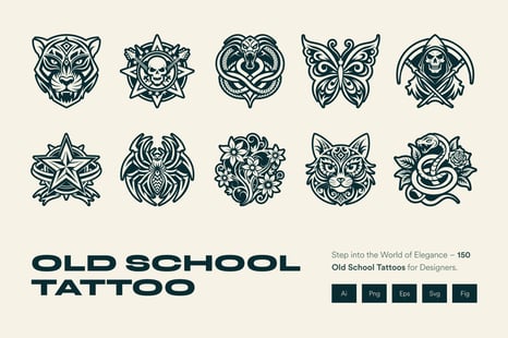 Old School Tattoo Symbols - Graphics