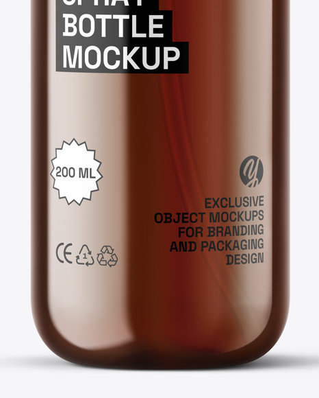 Amber Spray Bottle Mockup