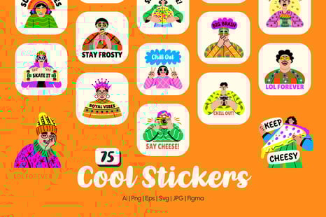 Cool Stickers Set