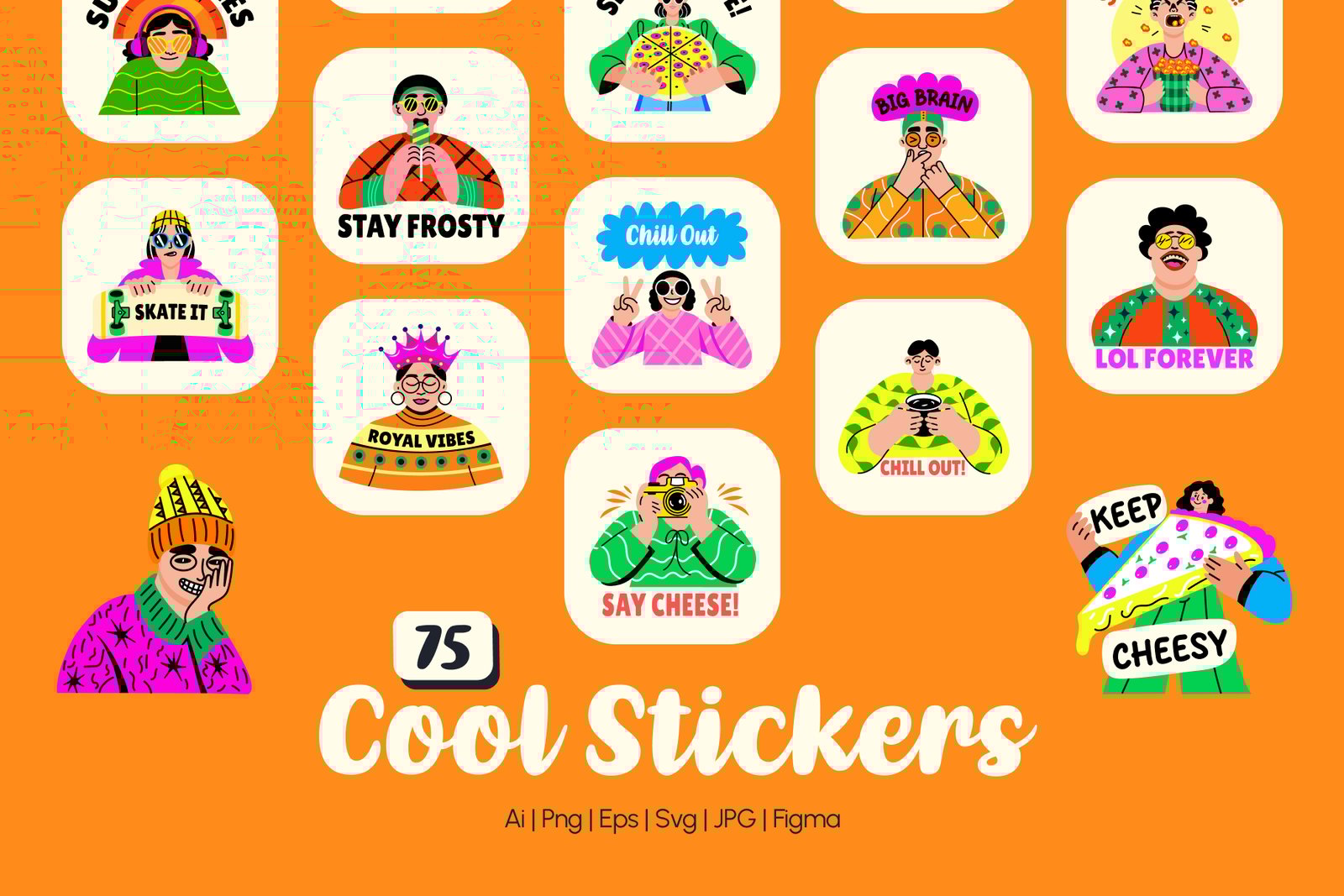 Cool Stickers Set