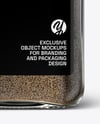 Square Spice Jar with Grounded Black Pepper Mockup