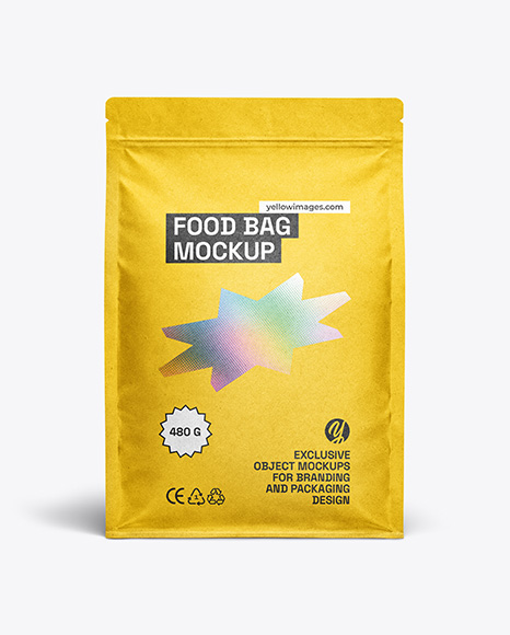 Kraft Paper Food Bag Mockup