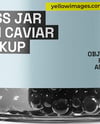 Glass Jar with Black Caviar Mockup