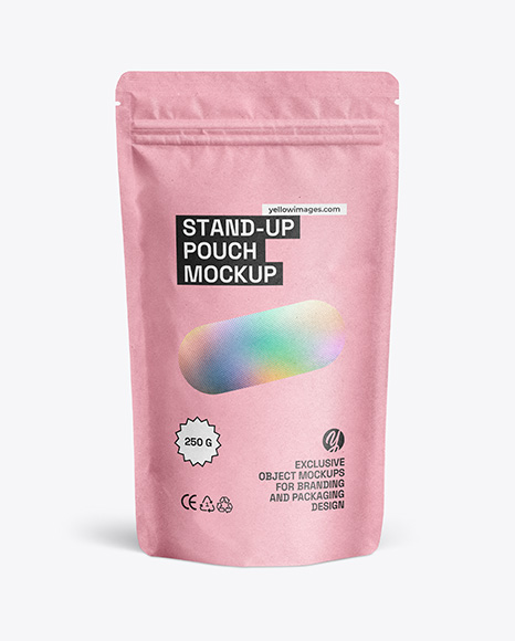 Kraft Stand-up Pouch Mockup