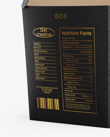 Kraft Paper Food Box Mockup