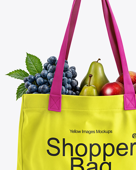 Shopper Bag with Fruits Mockup