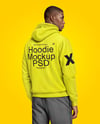 Black Man Wearing a Hoodie and Pants Mockup