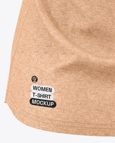 Heather T-Shirt Mockup - Back View