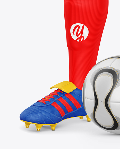 Full Soccer Kit w/ Mannequin Mockup - Half Side View