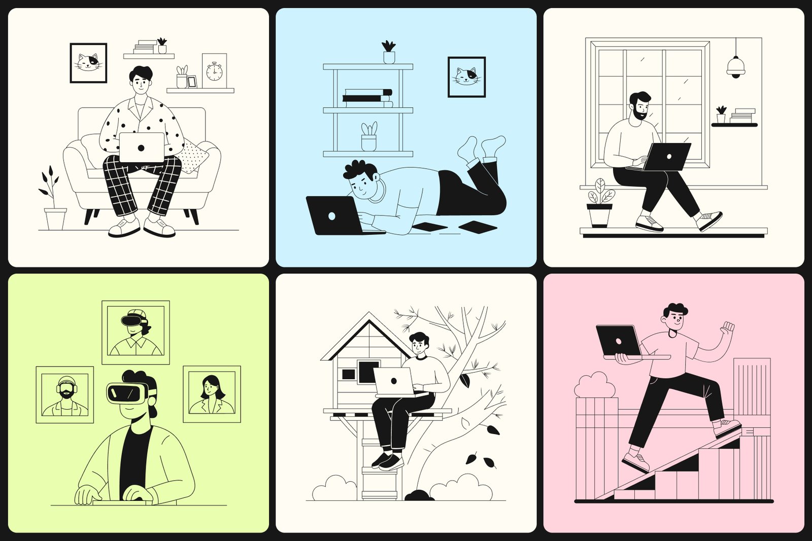 Freelance Vector Illustration Set