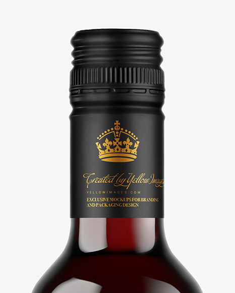 Antique Green Glass Red Wine Bottle Mockup