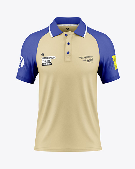 Men's Raglan Polo Shirt Mockup - Front View - Men's+Club+Polo+Shirt+mockup+(Back+View)+in+Apparel+...