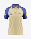 Men's Raglan Polo Shirt Mockup - Front View