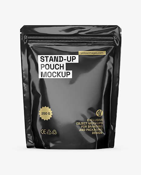 Glossy Stand-up Pouch Mockup