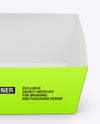 Paper Food Box with Glossy Plastic Lid Mockup