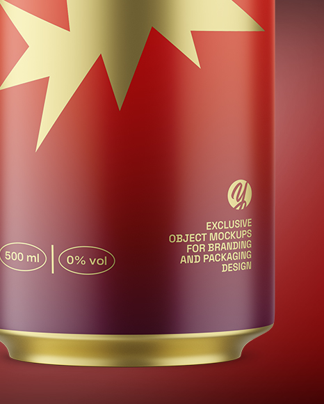 500ml Matte Aluminium Drink Can Mockup