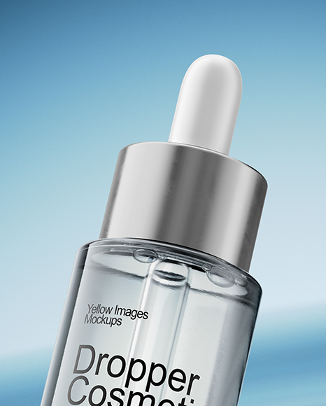 Clear Dropper Bottle Mockup