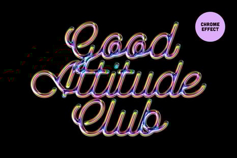 Anodized Chrome Effect for Text & Logo - Chrome effect