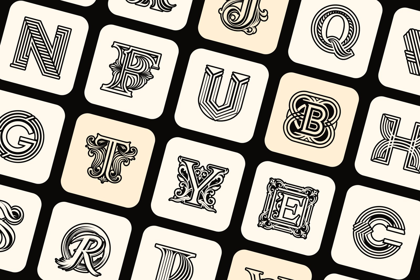 Alphabet Letters Logo Bundle