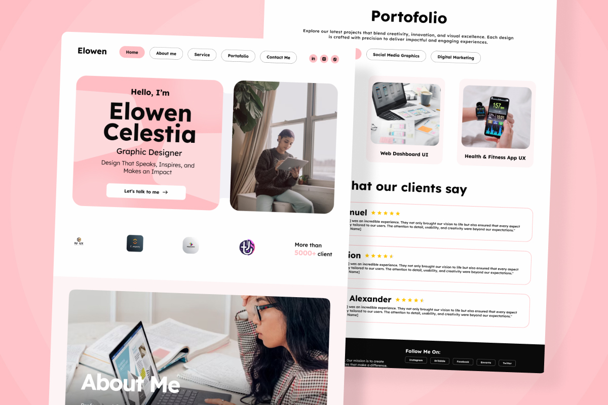 Elowen Celestia - Artistic Portfolio Landing Page