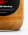 Clear Glass Jar with Apple Butter Mockup